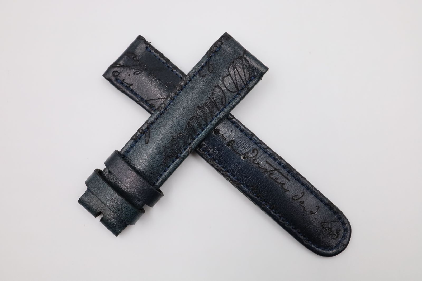 20mm-18mm ベルルッティ カリグラフィー 腕時計革ベルト カーフ 牛革