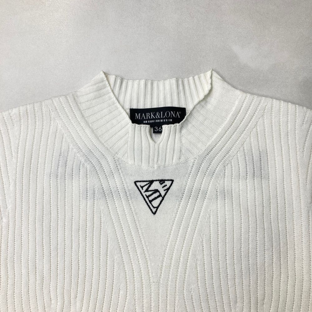 サイズ 36 MARK-LONA マークアンドロナ ニットベスト ホワイト系 240101523253 ゴルフウェア レディース ストスト WHITEMONARCHHOTEL_COM