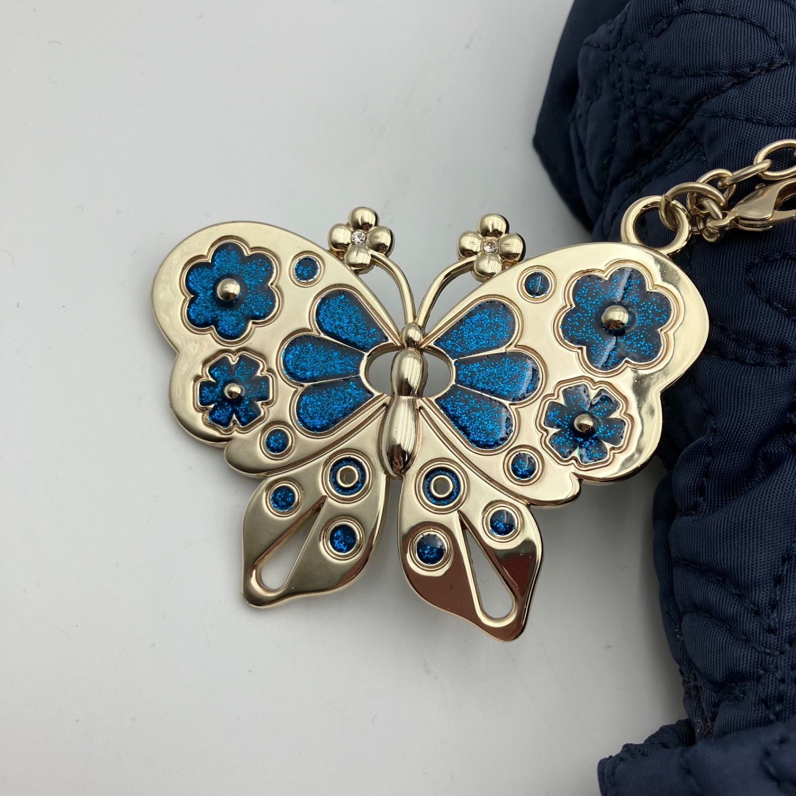 ANNA SUI アナスイ 蝶柄 キルティングバッグ トートバッグ 2way