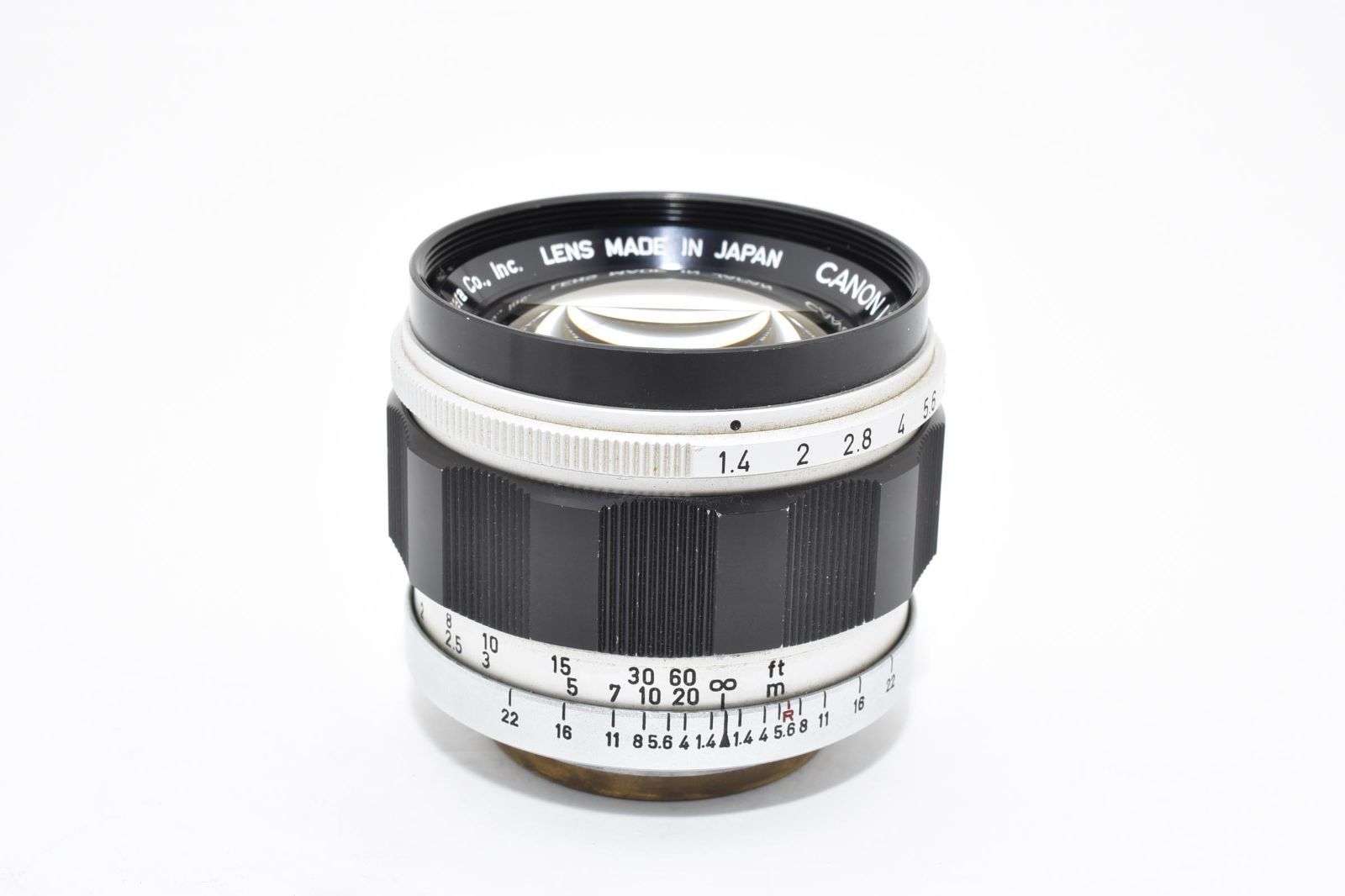 アドベンチャー レンズ光学 上 キヤノン Canon CANON LENS 50mm F1.4 ライカ L39 Lマウント用 レンズキャップ付き 完動品 91P22A510070