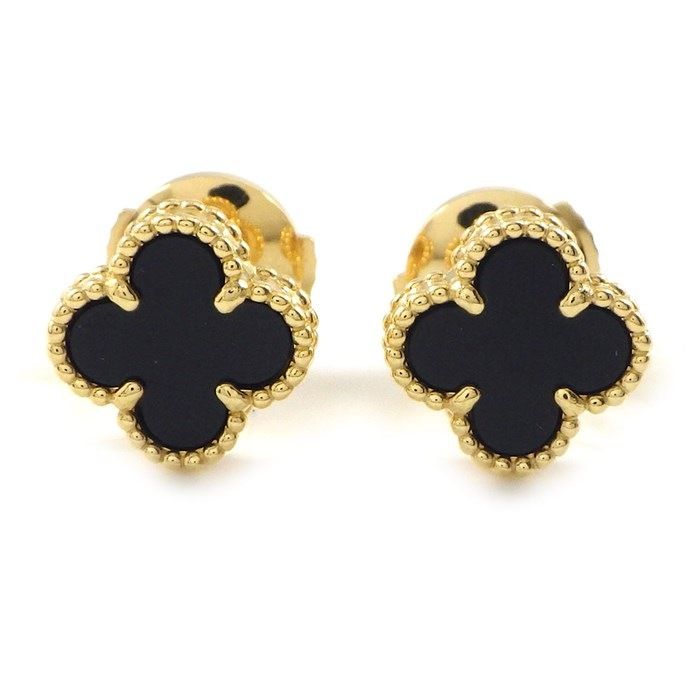 ヴァンクリーフ＆アーペル Van Cleef - Arpels ピアス スウィート アルハンブラ VCARA44900 オニキス K18YG 箱 保付き