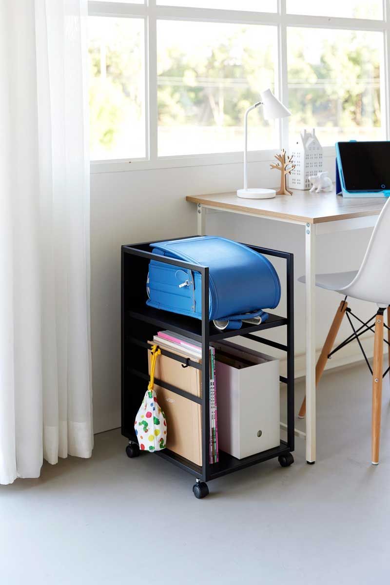 【数量限定超特価!!】 キャスター付きワゴン 山崎実業 tower タワー 目隠しワゴン スリム 8469 ブラック SPORTUS 沖縄 限定SALE