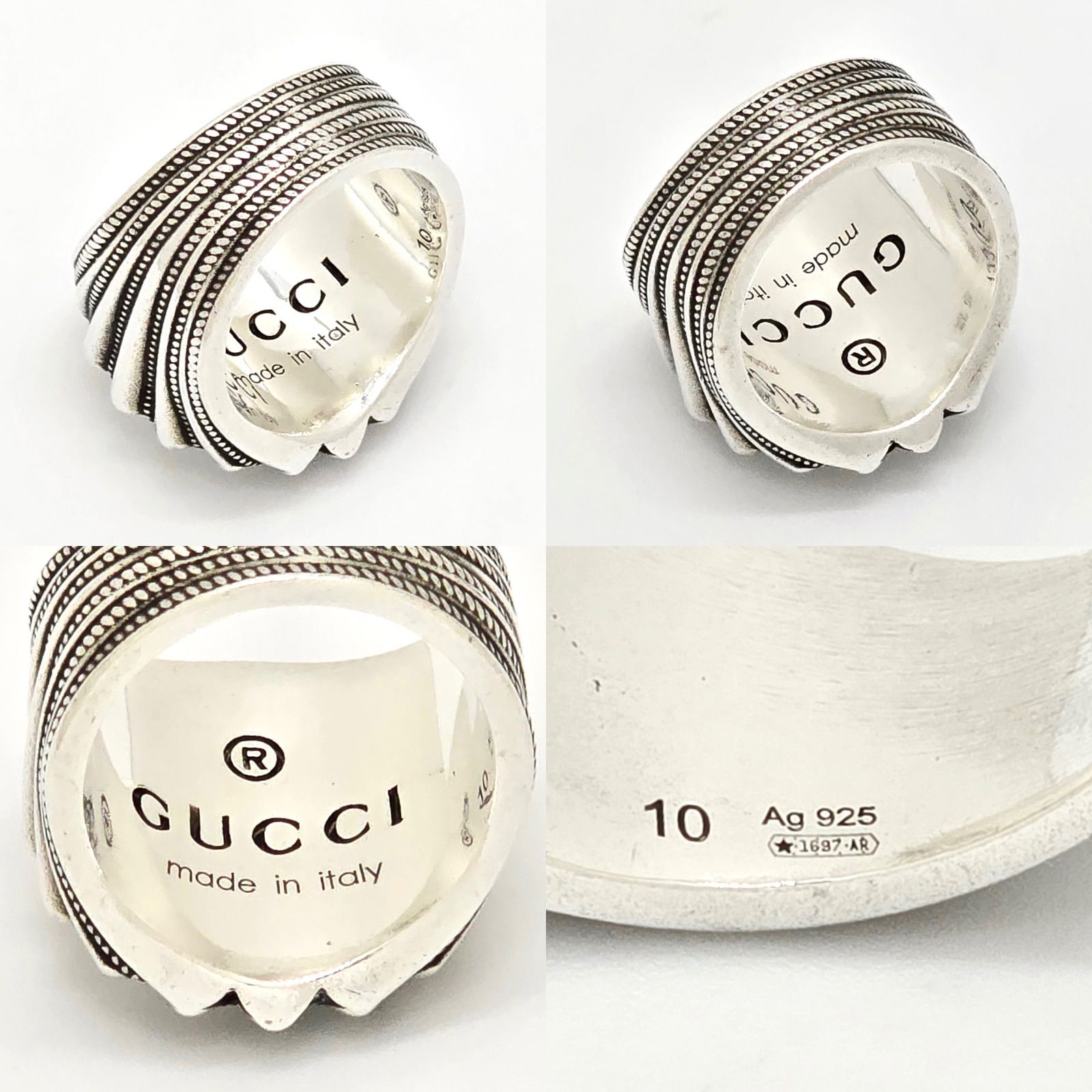 【SALE】グッチ✨インターロッキング✨リング 指輪 sv925 箱 保存袋 GUCCI グッチ インターロッキングG シグネット リング 10 約10号