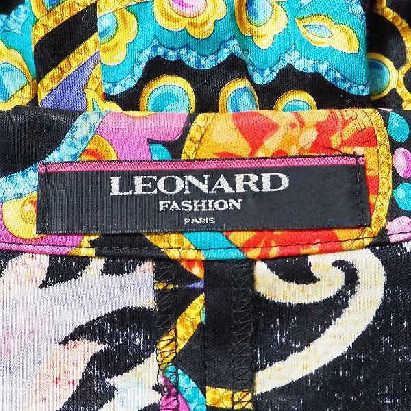 apc レオナール LEONARD ジャケット M 黒 マルチ ジュエリー柄