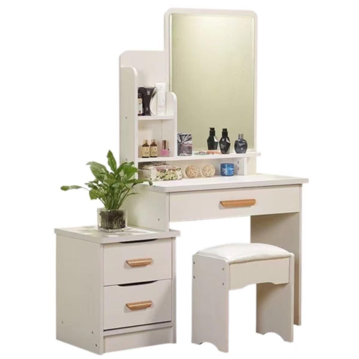 インダスドリアンデザイン ディンプルガラスミラー付き ドレッサー