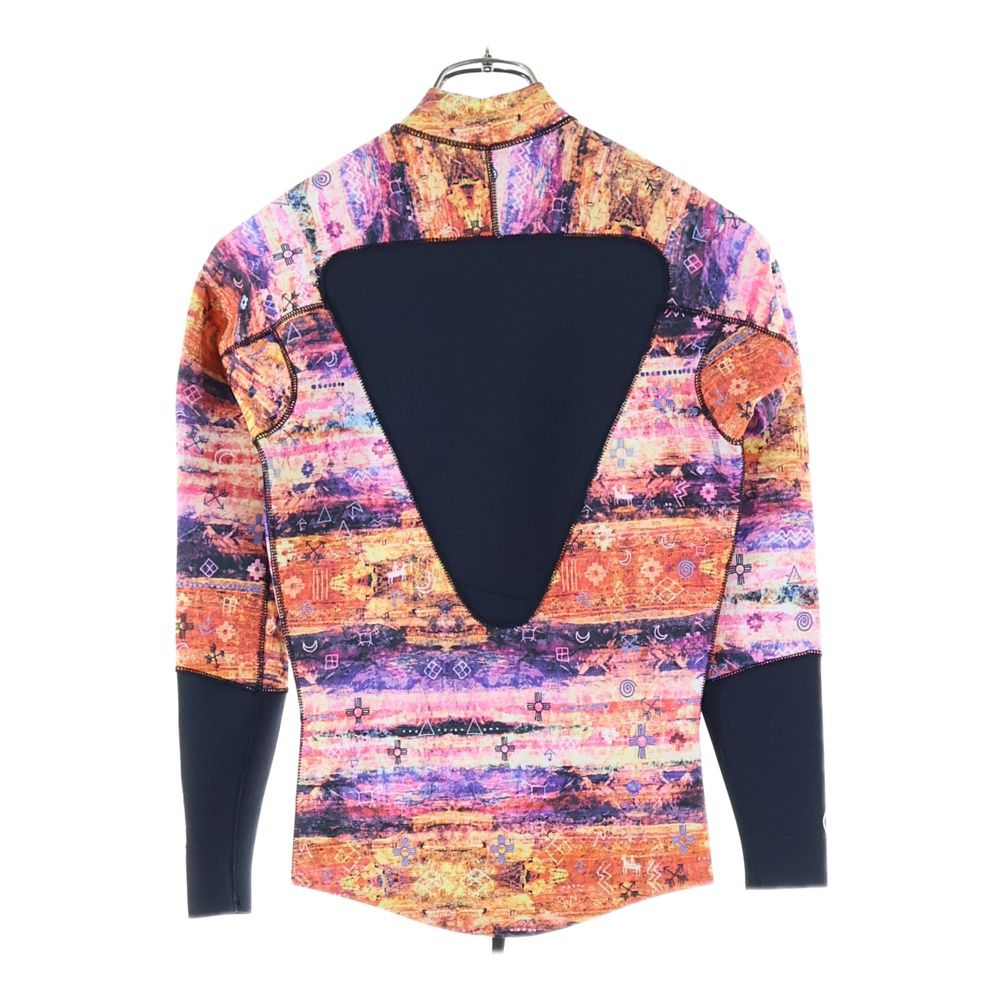 KASSIA カシア フロントジップロングスリーブスプリングウェット レディース 総柄スイムウェア 水着 パープル