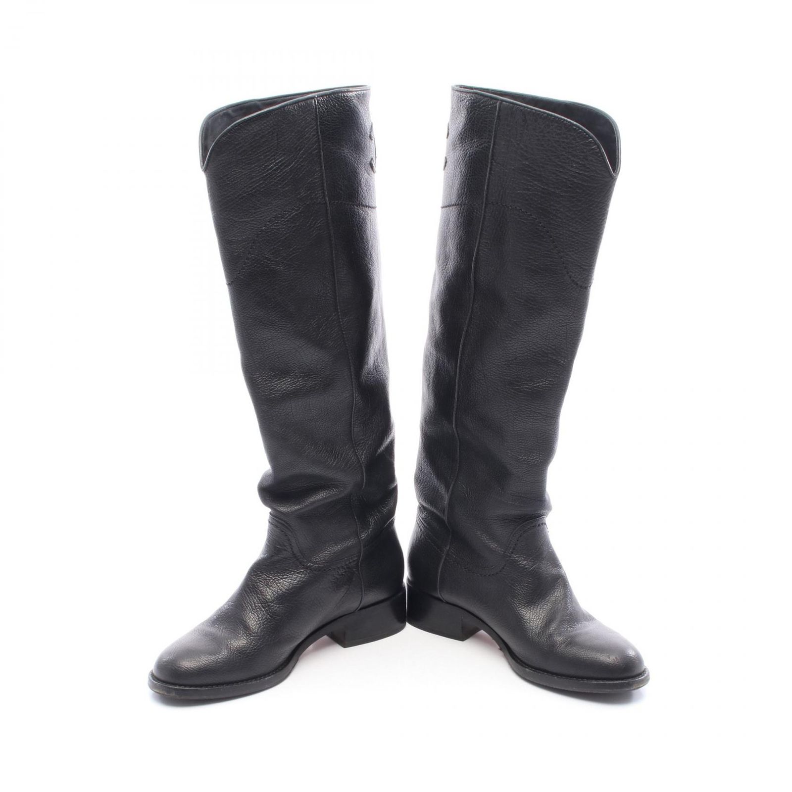 シャネル CHANEL ブーツ ココマーク G26069 ブラック レザー ココマーク ブーツ ブラック G26069 レディース Used B KIN-KAAI_COM