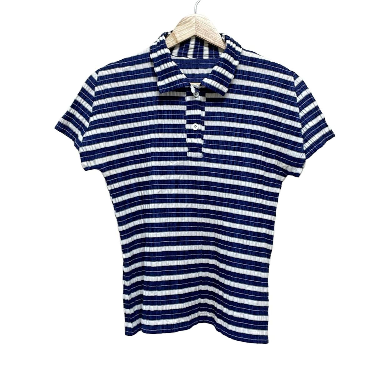 プリーツプリーズ 半袖ポロシャツ 3 L - 美品 プリーツプリーズ