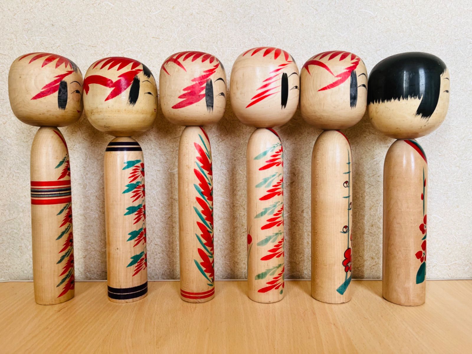 伝統こけし／遠刈田系／1尺／6本セット