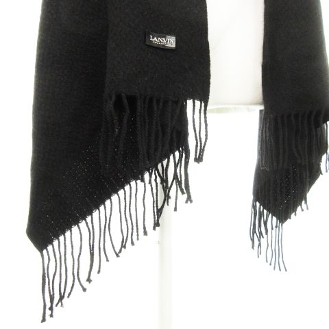 新品！LANVINランバンカシミヤストール LANVIN ランバン シルクカシミヤ 刺繍入り 大判ストール