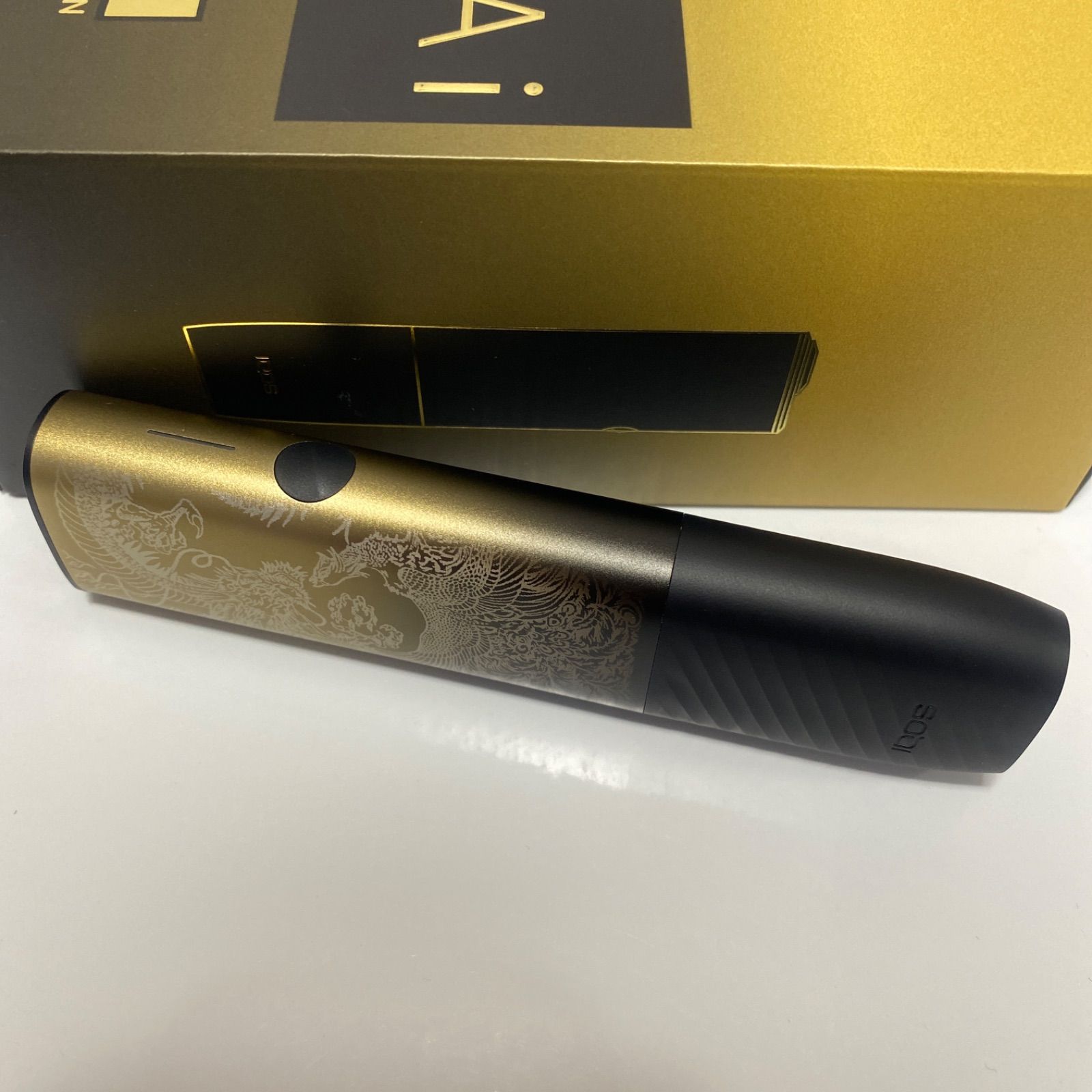 龍 鳳凰 鯉 滝登り 加工 iQOS ILUMA i ONE アイコス イルマ i ワン セレッティ ゴールド ブラック 金 黒 和柄 和彫り 入れ墨 刺青 入墨 ドラゴン フェニックス 不死鳥 オリジナル カスタム WWW_KANDAIZUMI_COM