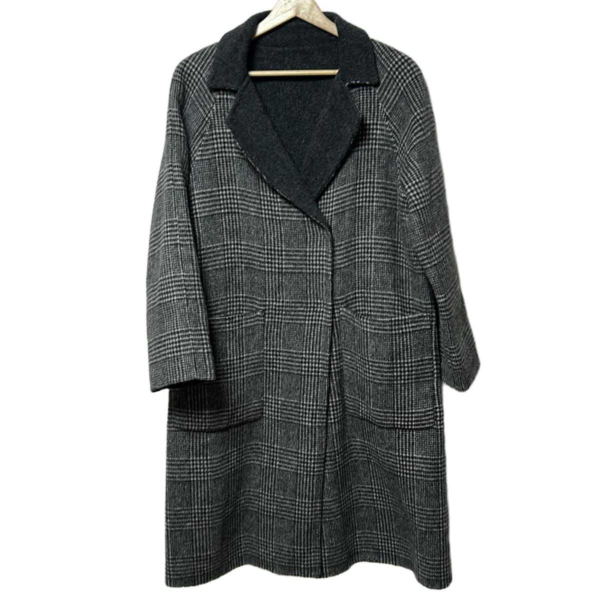 JOURNALSTANDARD ジャーナル コート サイズ36 S レディース - グレー×黒 長袖 リバーシブル チェック柄 冬