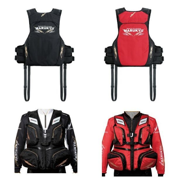 マルキュー PFD03 L2 ライフジャケット L-LL レッド | 釣具 釣り