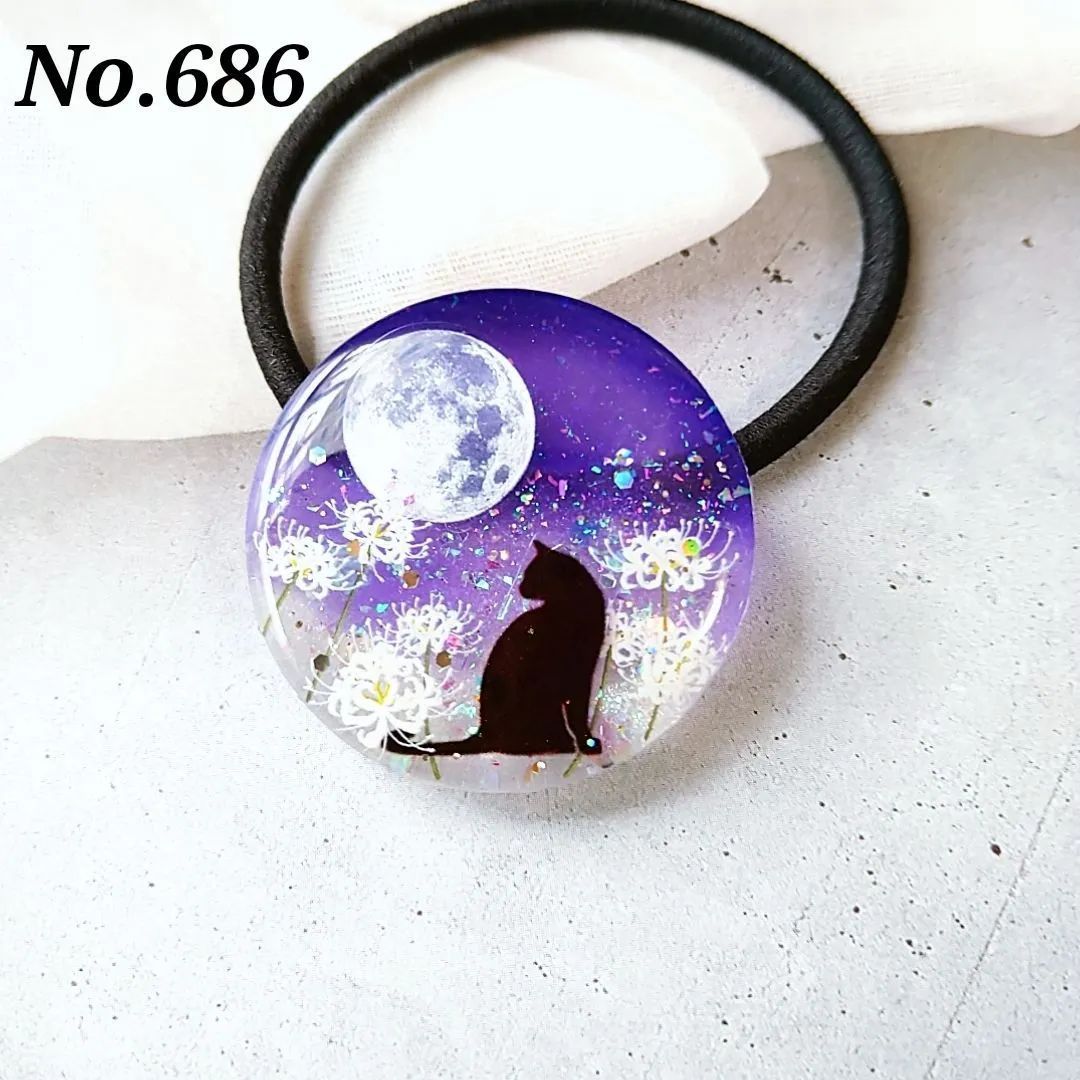 レジン 猫 ヘアゴム ブローチ ポニーフック No.126ハンドメイド - www.haneru.net