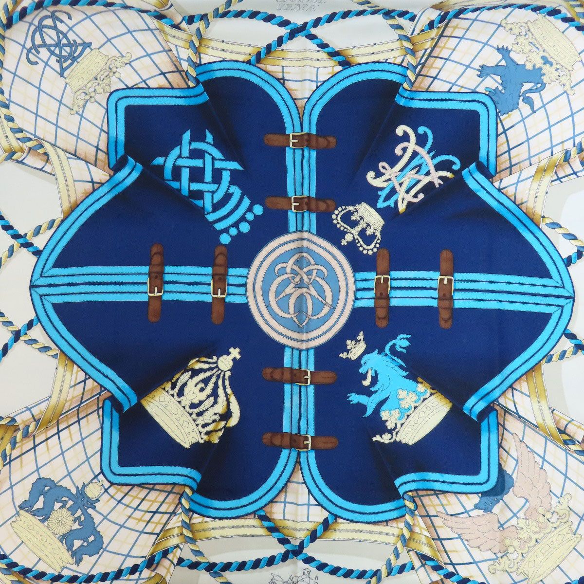 HERMES エルメス カレ90 馬の礼装 スカーフ シルク レディース [中古