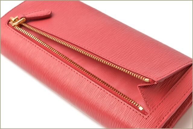 PRADA 長財布 パスケース付き VITELLO MOVE GERANIO