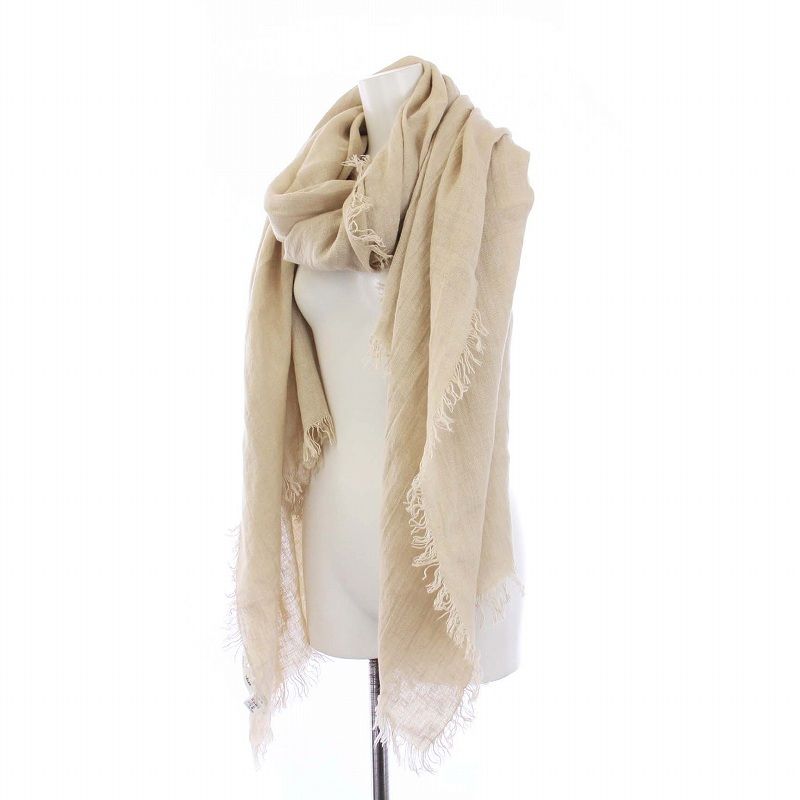 美品★ASAUCE MELER　シルク混　リネン　麻　ストール　ショール　大判 楽天市場】ASAUCE MELER アソースメレ リネンモダールシルク