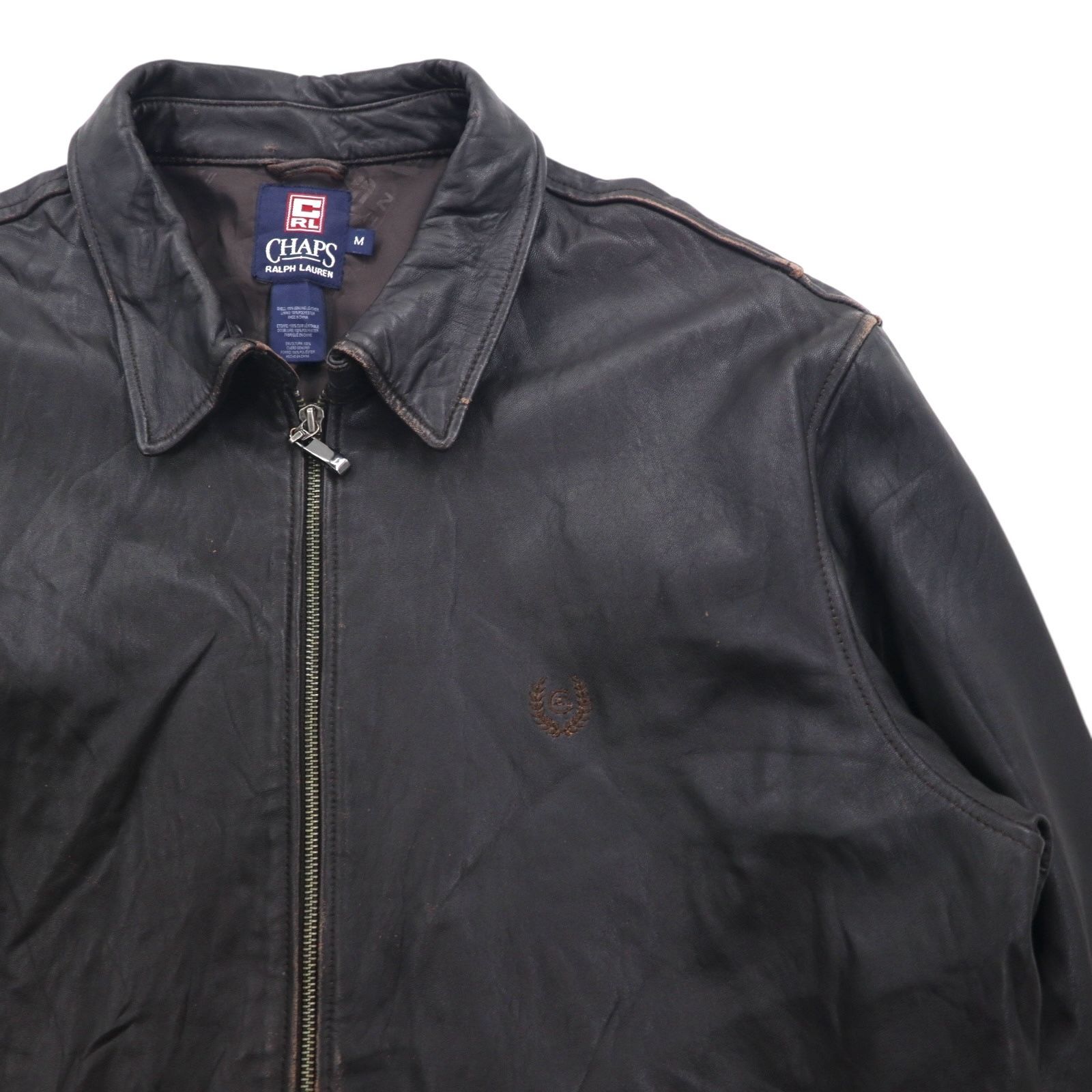 CHAPS RALPH LAUREN ライダースジャケット レザージャケット M
