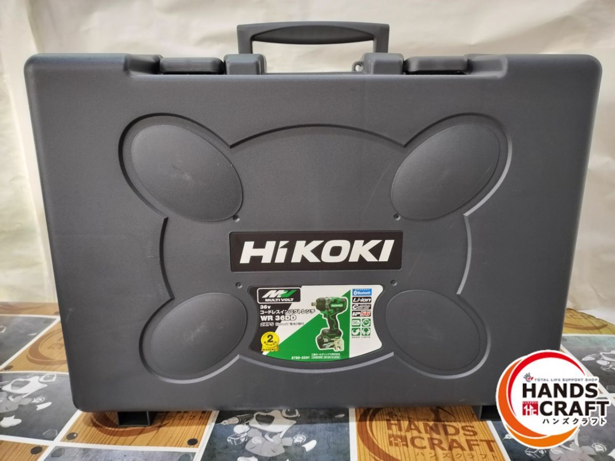 ◆ ハイコーキ WR36DD 2XPS コードレスインパクトレンチ 36V バッテリ×2 充電器付 開封品