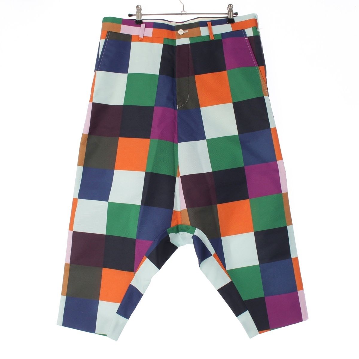 コムデギャルソンオムプリュス AD2025 ブロックチェック サルエルパンツ パンツ PK-P049 マルチカラー XS