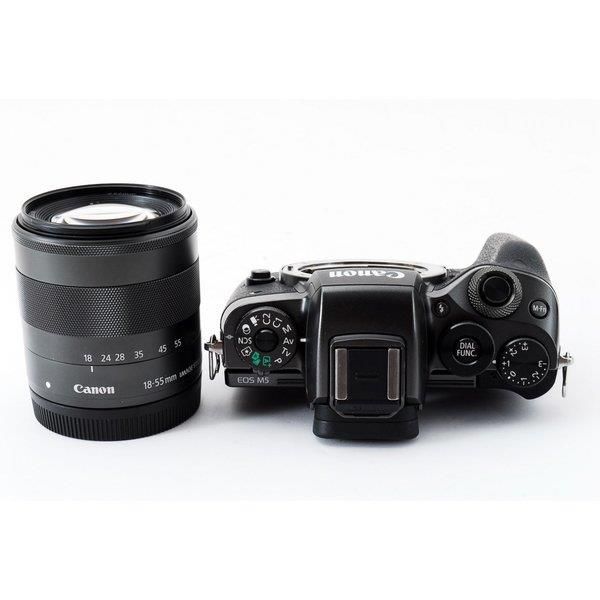 キヤノン Canon EOS M5 ブラック レンズセット 美品 小型軽量 SDカード
