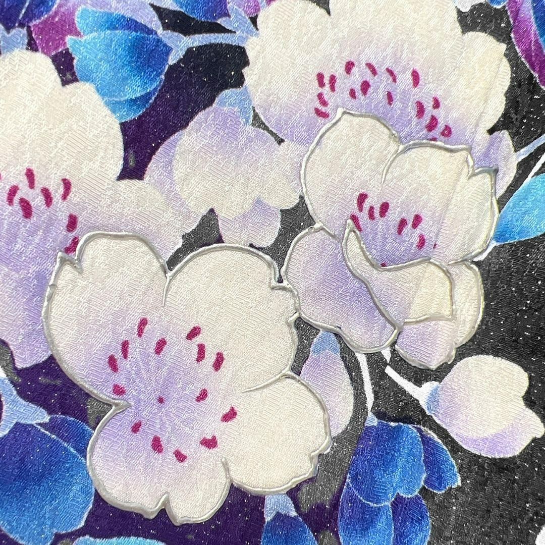 【振袖6点セット】　振袖　振袖帯　銀通し　銀彩　桜花　晴れの日　成人式　卒業式 振袖6点セット】 振袖 振袖帯 銀通し 銀彩 桜花 晴れの日 成人式