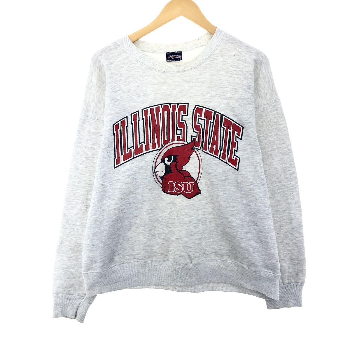 古着 90年代 ジャンスポーツ JANSPORT ILLINOIS STATE イリノイ州立大学 カレッジスウェットシャツ トレーナー USA製 メンズXL/eaa388726