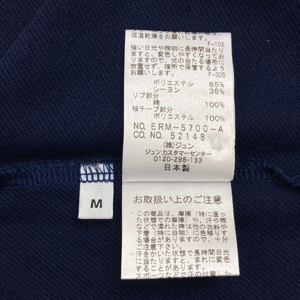 サイズ：M JUN&amp;ROPE ジュン アンド ロペ  長袖ポロシャツ ワッペン  ネイビー系 [240101439444] ゴルフウェア レディース ストスト サイズ：M JUN&ROPE ジュン アンド ロペ 長袖ポロシャツ