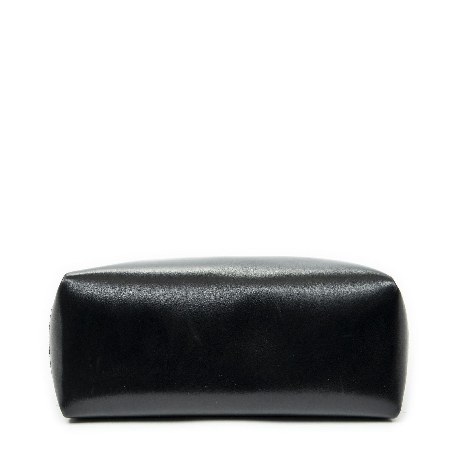 GUCCI グッチヴィンテージフラップトップハンドル黒スムースカーフスキンレザーA