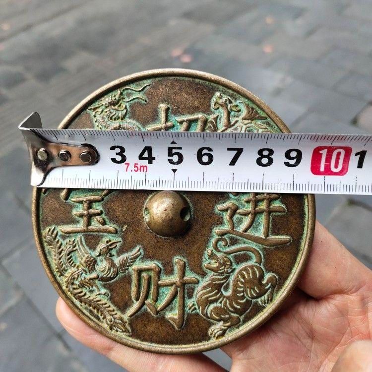 銅器のめでたい算盤   装飾品 現代工芸品 美術品 置物 招財進宝 四大神獣 銅鏡 装飾品 現代工芸品美術品 置物 - メルカリ