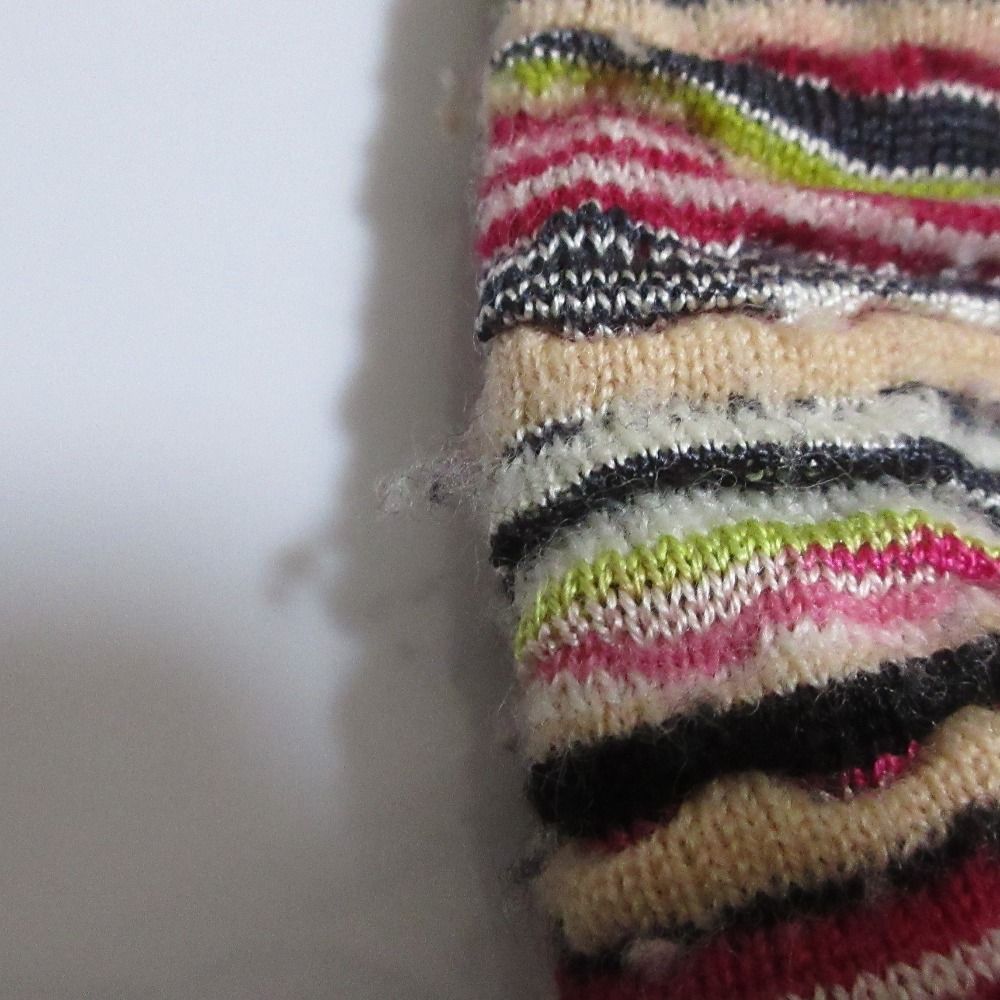 良品 MISSONI ミッソーニ ボーダー柄 長袖 ハイネック ニット セーター ピンク レディース 古着 中古 MISSONI - 良品 MISSONI ミッソーニ ボーダー柄 長袖 ハイネック