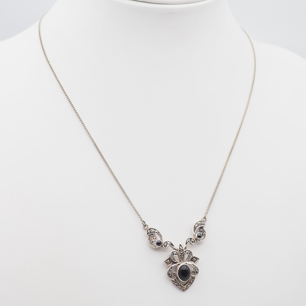 VINTAGE SILVER 925刻印 ターコイズ マーカサイト装飾 ピアス シルバー925 銀縄 ターコイズピアス [es086] | ピアス,シルバー