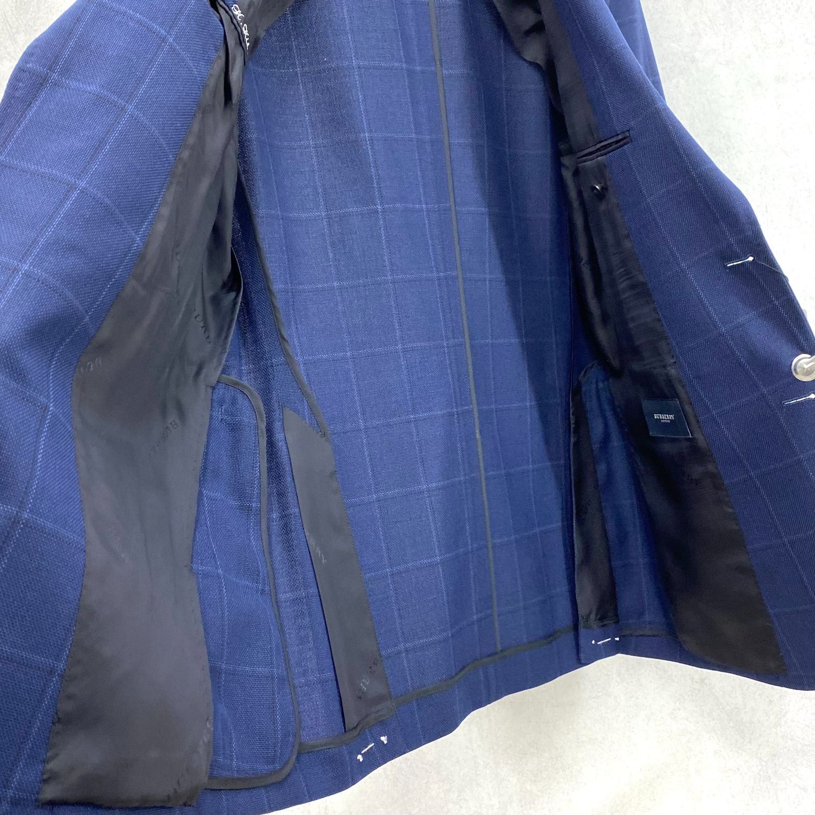 美品 バーバリーロンドン ノーカラー デニムジャケット ノバ