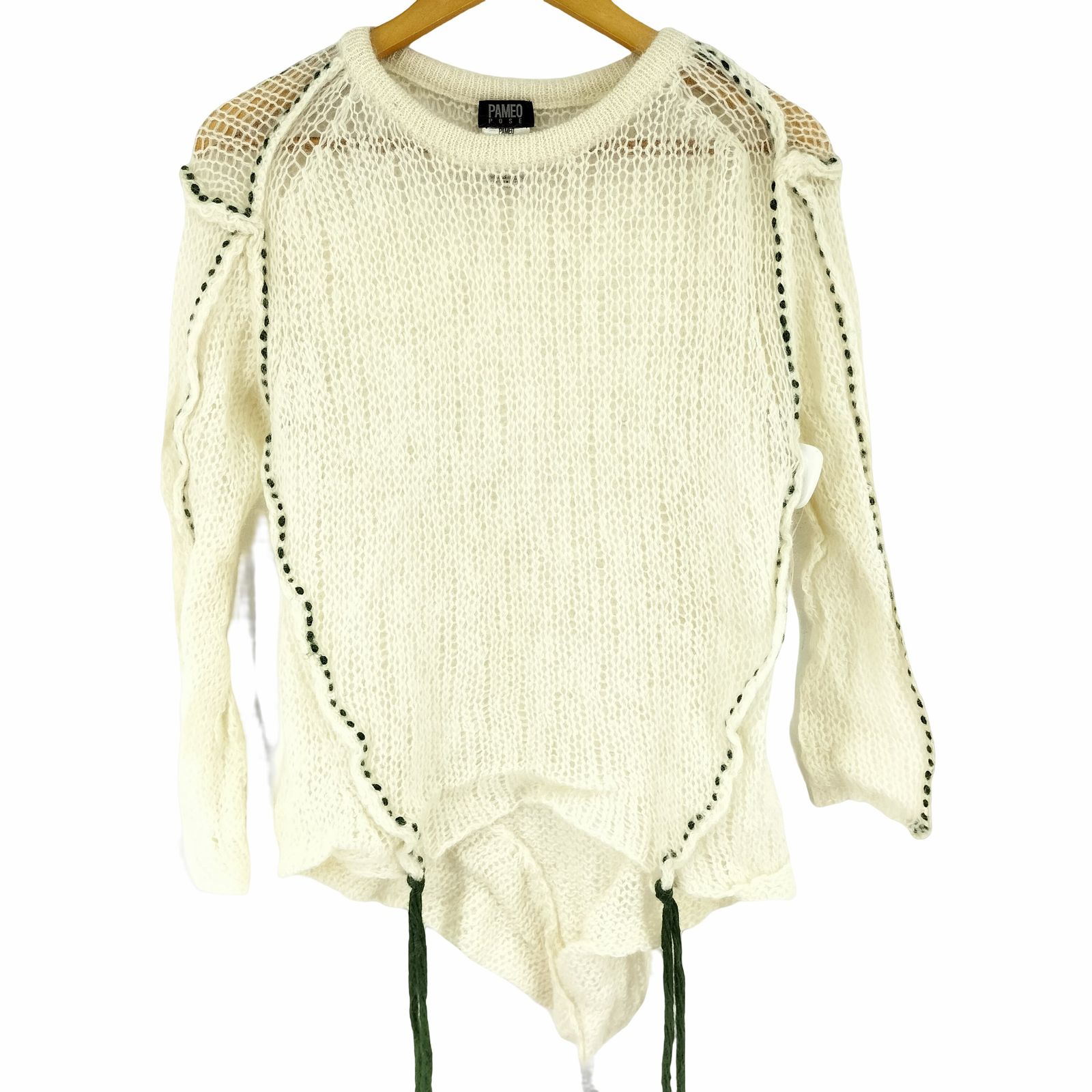 パメオポーズ Pameo Pose Stitched Mohair Knit Top レディース