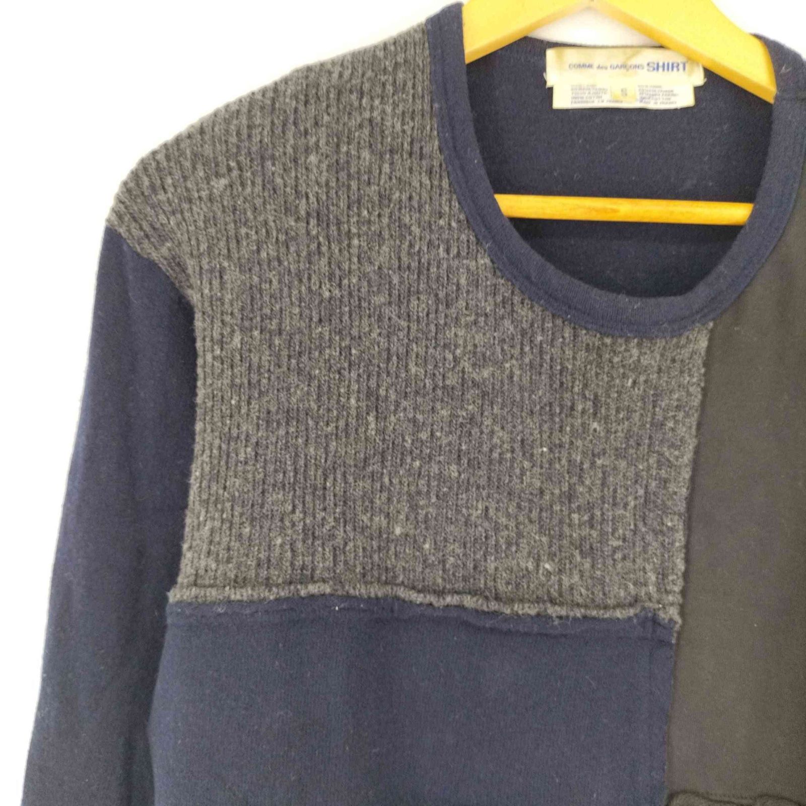 コムデギャルソンシャツ COMME des GARCONS SHIRT パッチワークニット 