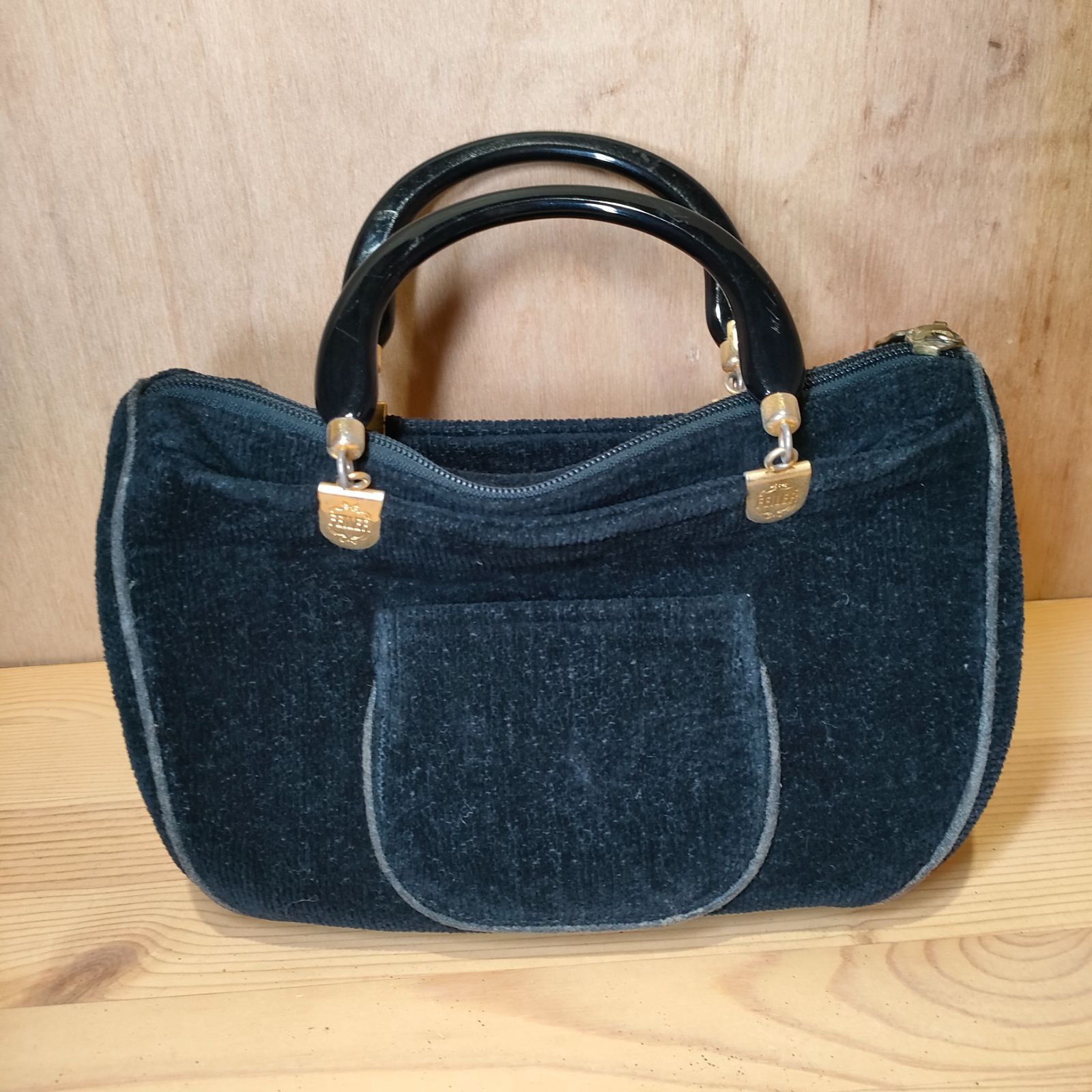 ⑨【美品】FEILER フェイラー バッグ シュニール織 ミニバッグ