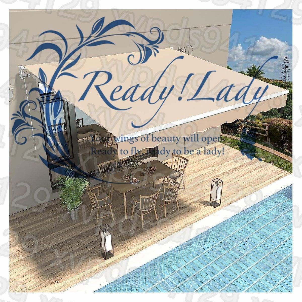 オーニングテント 伸縮式 巻取式 サンシェード オーニング 新機能オーニング屋根 ベランダ 雨除け 格納式キャノピーオーニング テラス4 3M