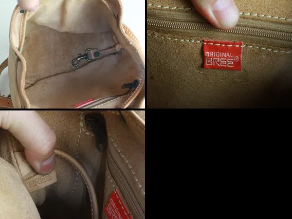 高級 BREE ブリー 小型 レザー リュック バッグパック ヌメ革 メンズ  