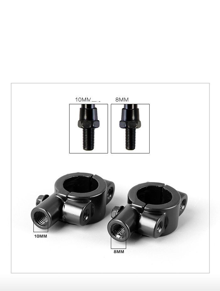 バイクミラー 即購入OK 10mm 8mm 角型 左右セット 汎用ミラー 交換 修理 視野拡大ミラー 凸面鏡 オートバイバイクunique194nrw5731