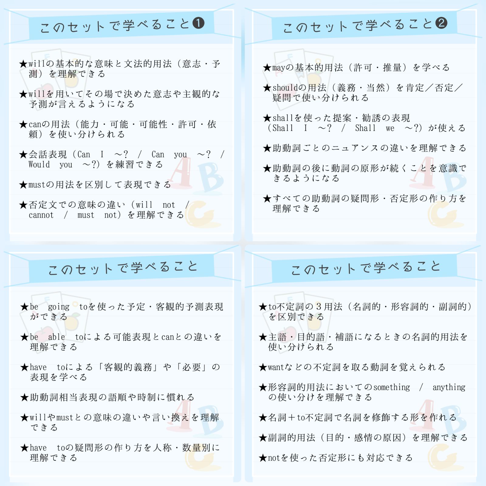 【全学年フルパッケージ】単元別英文法カード　中学生　テスト　復習　予習　参考書 全学年フルパッケージ】単元別英文法カード 中学生 テスト 復習 予習