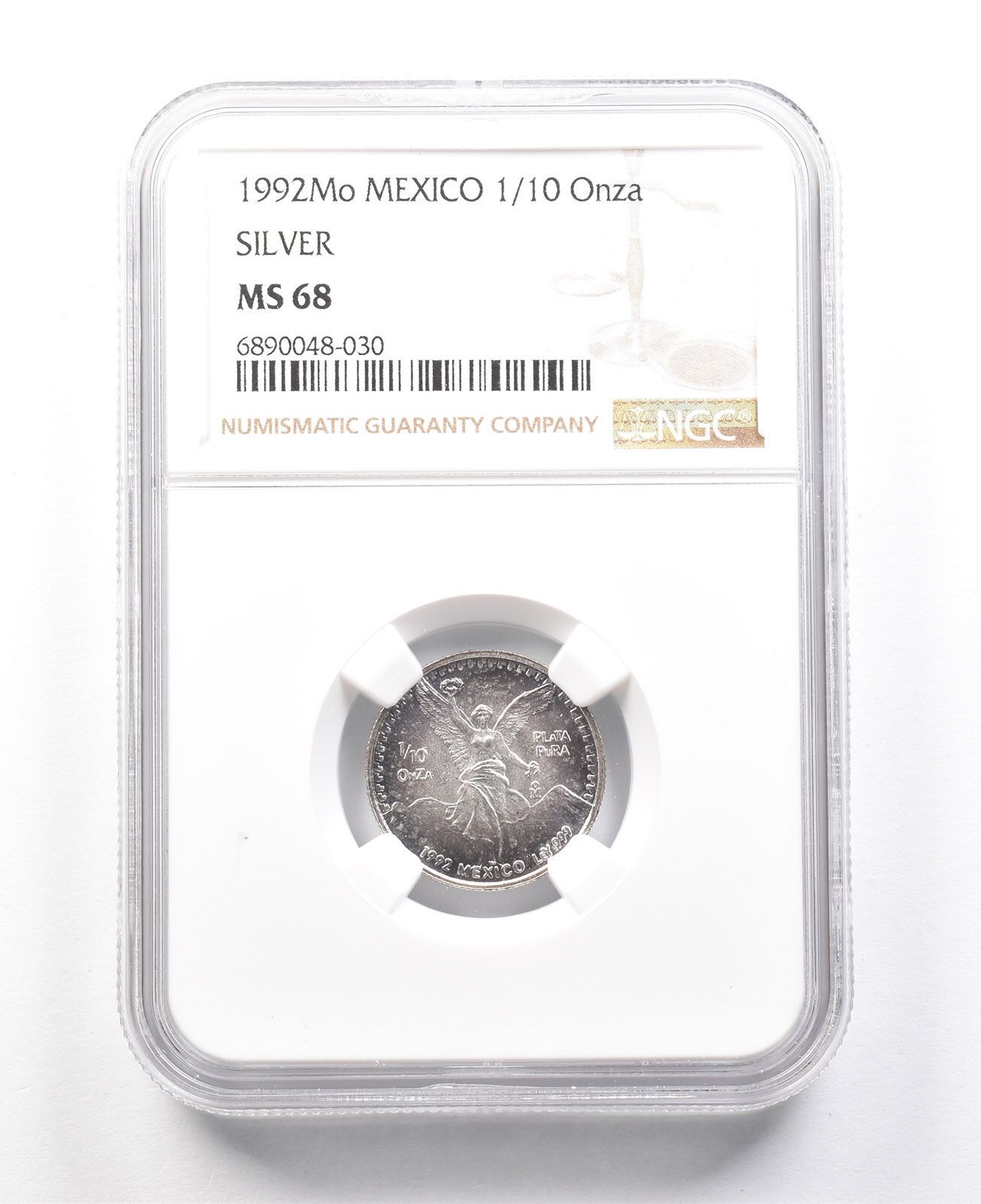 1992年 モ メキシコ 1|10 オンザ シルバー リベルタッド MS68 NGC 美しいT *3296