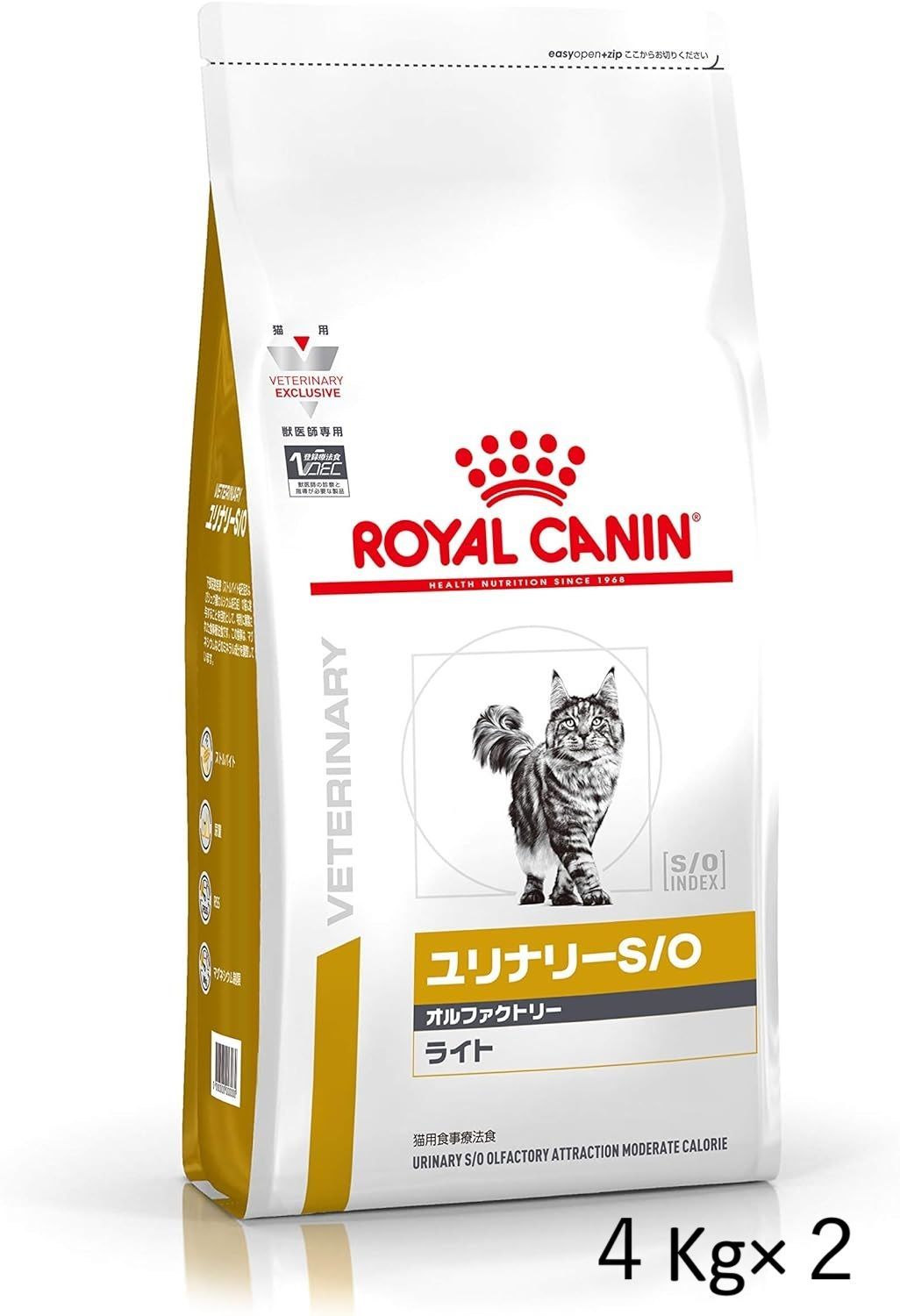 ショップ ロイヤルカナン キャットフード ユリナリー S|O オルファクトリー ライト 4kg×２