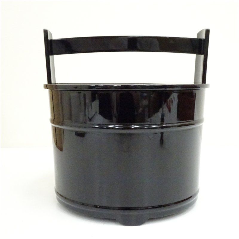 輪島塗 塗師 高崎秋峰造 漆塗手桶水指（共箱） 水指し 茶道