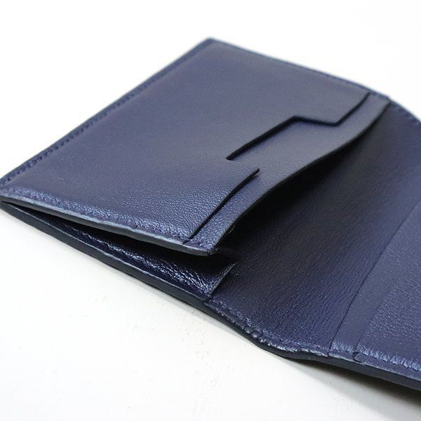 メゾンタクヤ 二つ折り ネイビー COMPACT / FOLDING WALLET - MAISON