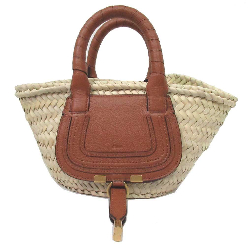 クロエ バッグ トートバッグ Chloe マーシー ラフィア レザー ミニ