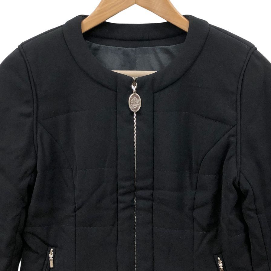 FOXEY フォクシー　ノーカラージャケット　ブラック　40 FOXEY フォクシー ノーカラージャケット ブラック 40
