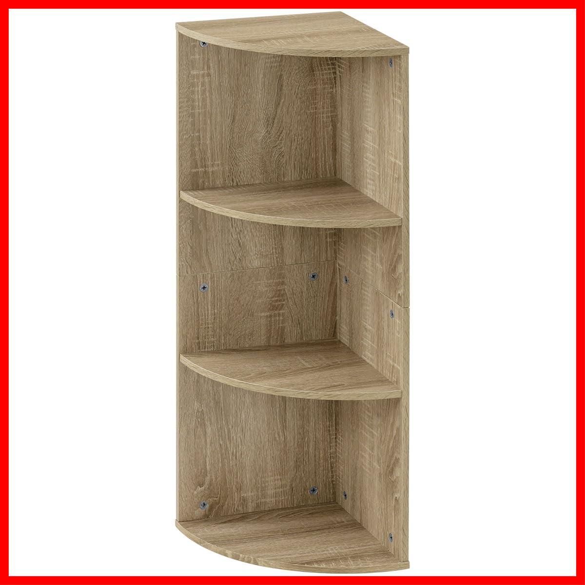 完成品 ボックス コーナー 3段ボックス 幅29 2 奥行29 高さ89 1 cm 収納棚 ぼん家具 角置き 木目調 省スペース オーク