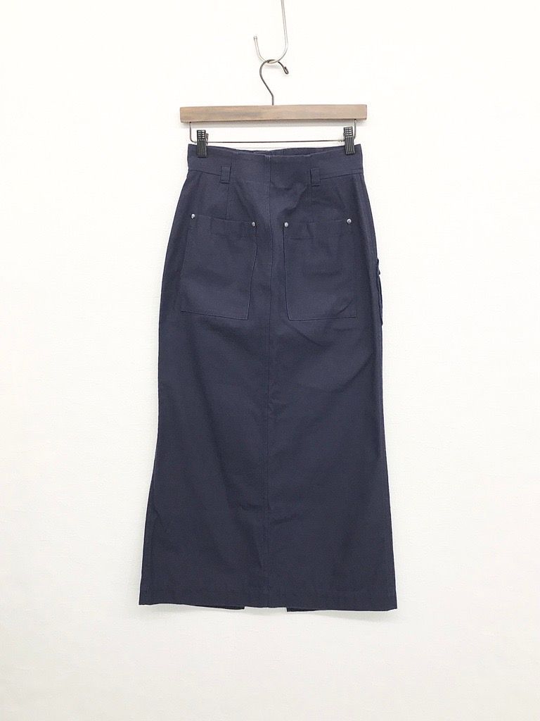 【限定品】 Mame Kurogouchi マメクロゴウチ Cording Embroidered Nep-Cotton Skirt コード刺繍 スカート ネイビー 1 MM22PS-SK715 ◆ 収納しやすい