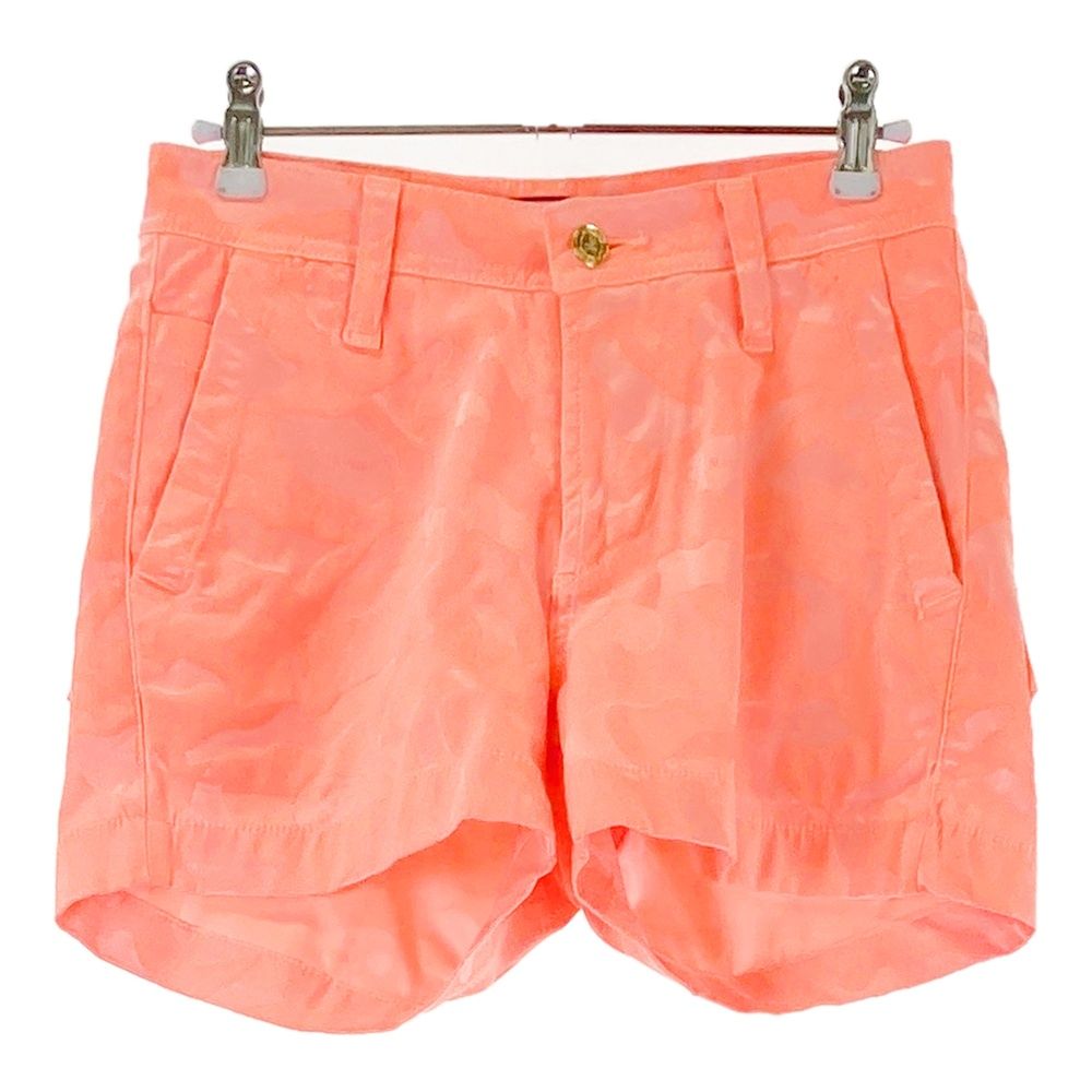 サイズ 38 MARK-LONA マークアンドロナ ショートパンツ カモフラ柄 オレンジ系 240101540914 ゴルフウェア レディース ストスト