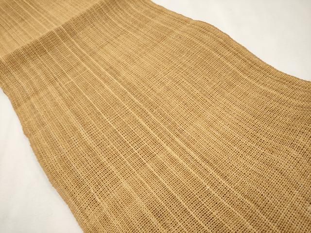 平和屋本店□極上 夏物 古代原始布 科布 八寸名古屋帯 逸品